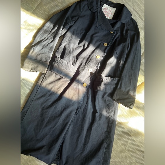 ❌SOLD❌Hannoh Wessel Navy Trench-Style Cotton Coat made in Italy |38 - Picture 7 of 15
